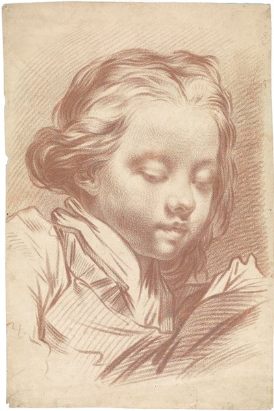 Portrait of a Boy in Three-Quarter Profile by Jakob Mathias Schmuzer
